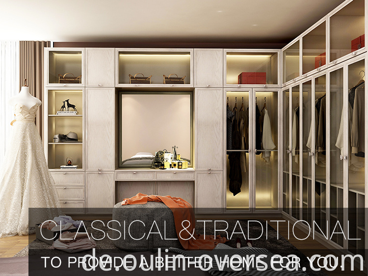 Modern Luxury wood sliding doors cloakroom 